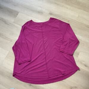 West Bound Womens Size 3X Purple Half Sleeve Shirt